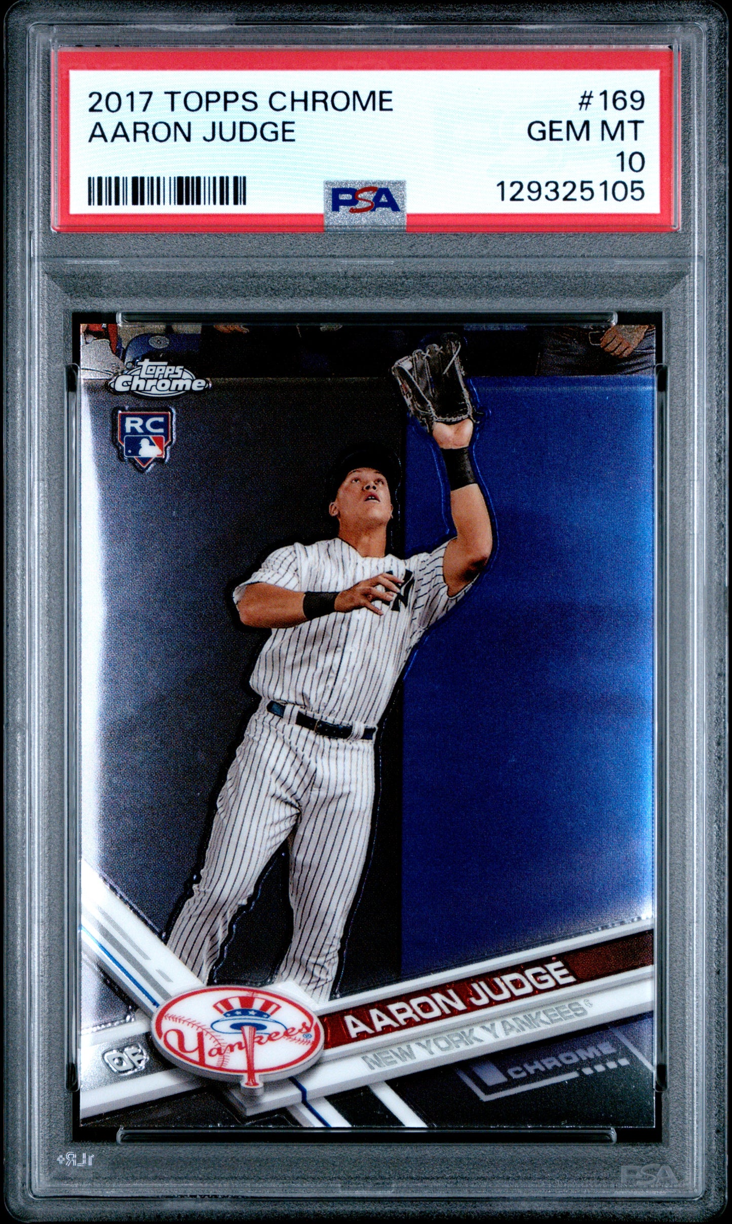 Aaron Judge 2017 Topps Chrome Rookie #169 PSA 10 Gem Mint 5105