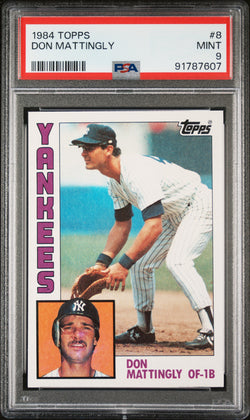 Don Mattingly 1984 TOpps Rookie #8 PSA 9 Mint