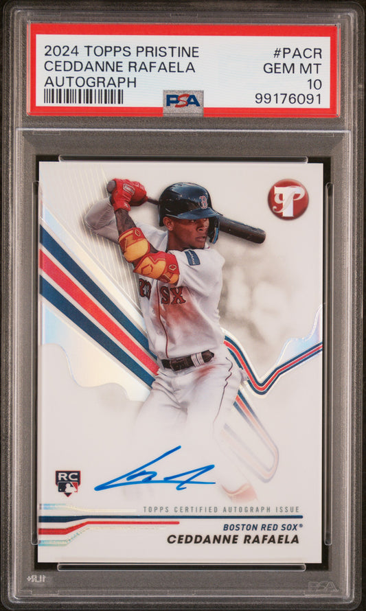 Ceddanne Rafaela 2024 Topps Pristine Rookie Auto PSA 10 Gem Mint