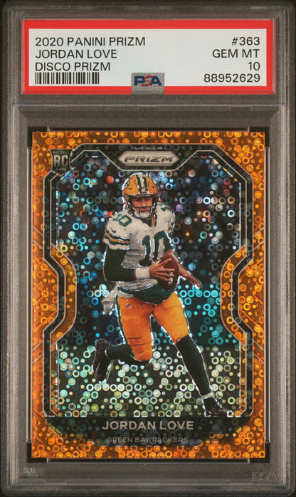 Jordan Love 2020 Panini Prizm Disco #363 PSA 10 Gem Mint