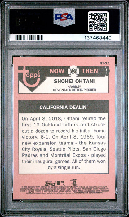 Shohei Ohtani 2018 Topps Heritage Now & Then #NT11 PSA 10 Gem Mint 8449