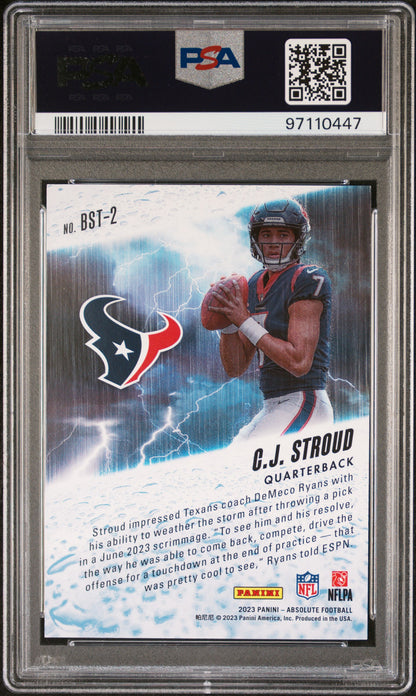 CJ Stroud 2023 Panini Absolute By Storm Red #84/100 PSA 10 Gem Mint