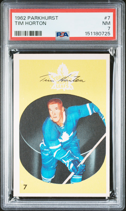 Tim Horton 1962 Parkhurst #7 PSA 7 Near Mint
