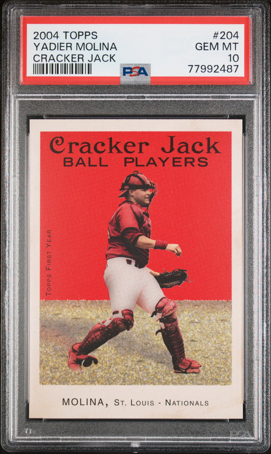 Yadier Molina 2004 Topps Cracker Jack Rookie #204 PSA 10 Gem Mint