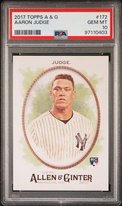 Aaron Judge 2017 Topps Allen and Ginter Rookie #172 PSA 10 Gem Mint