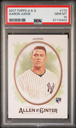 Aaron Judge 2017 Topps Allen and Ginter Rookie #172 PSA 10 Gem Mint