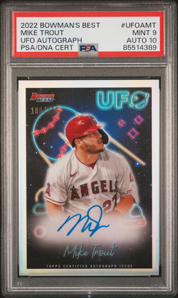 Mike Trout 2022 Bowmans Best UFO Autograph 106/260 PSA 9 Auto 10