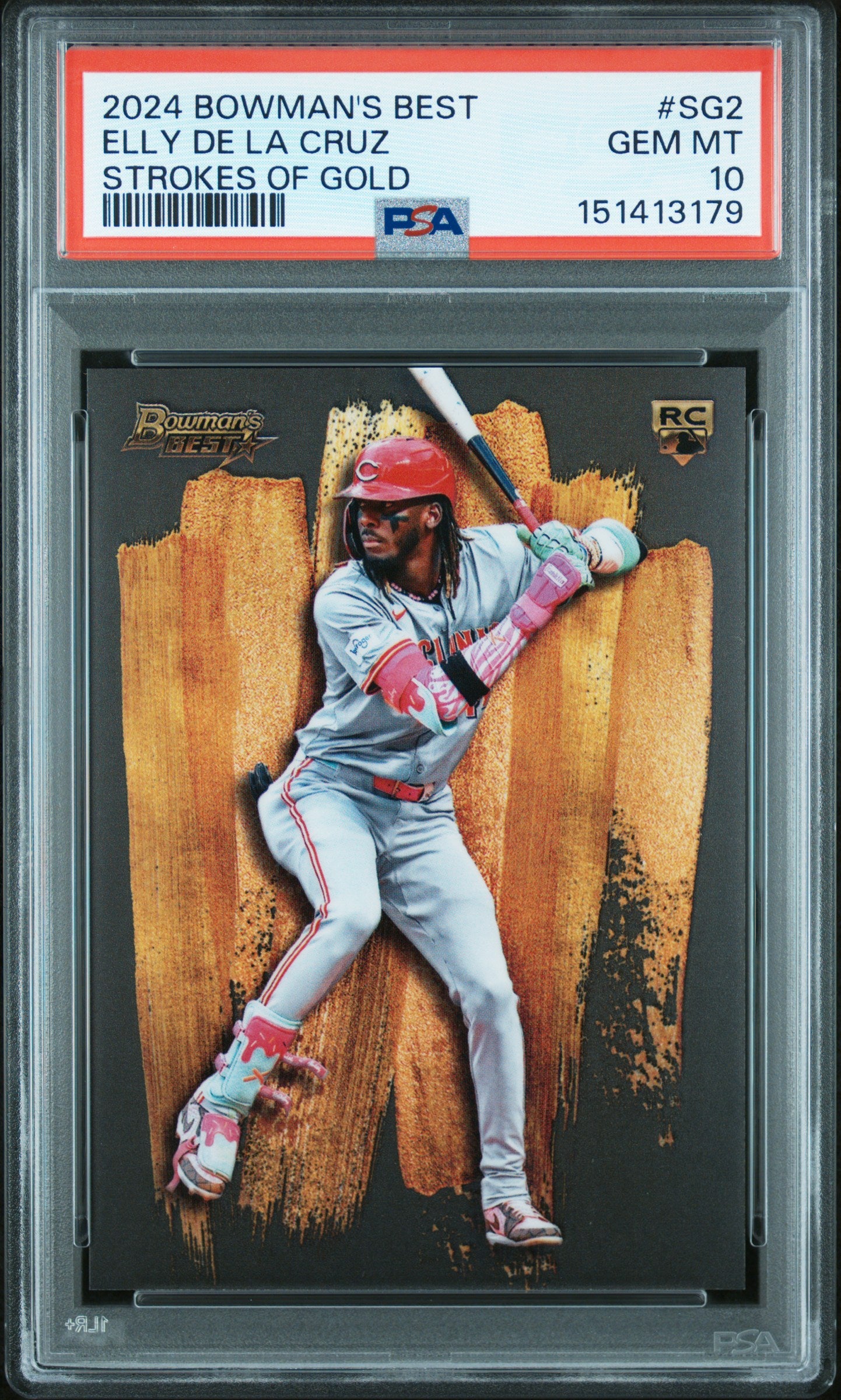 Elly de la Cruz 2024 Bowmans Best Strokes of Gold PSA 10 Gem Mint
