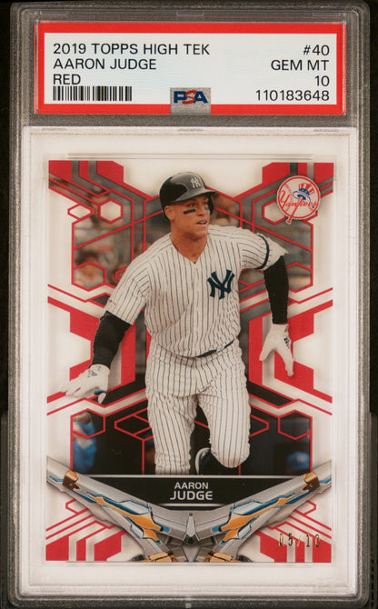 Aaron Judge 2019 Topps High Tek Red #6/10 PSA 10 Gem Mint