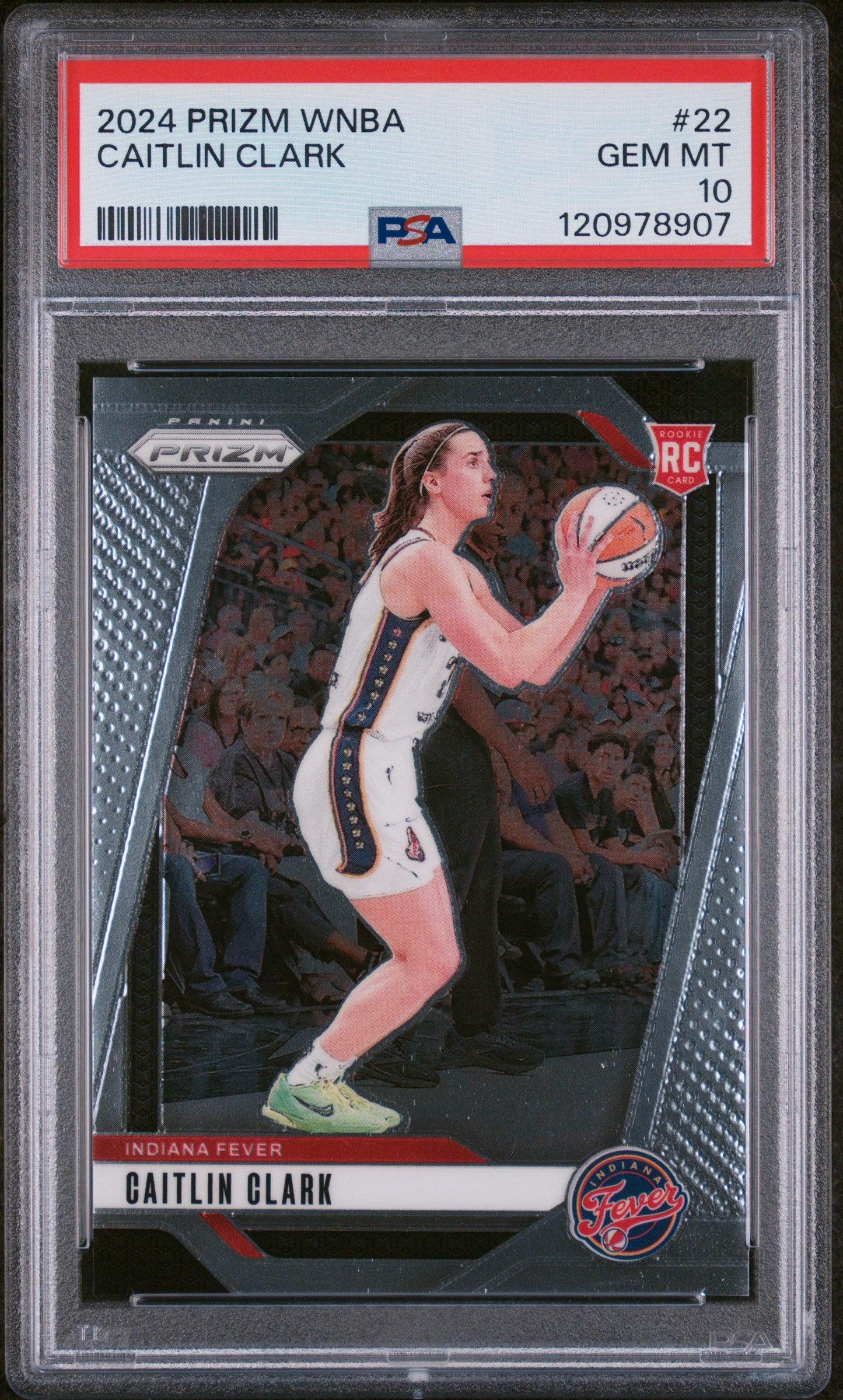 Caitlin Clark 2024 Panini Prizm WNBA Rookie #22 PSA 10 Gem Mint 8907