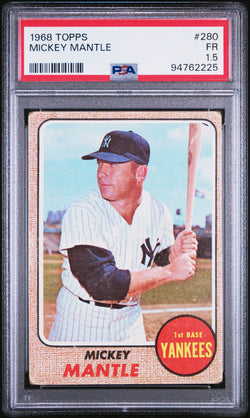 Mickey Mantle 1968 Topps #280 PSA 1.5 Fair