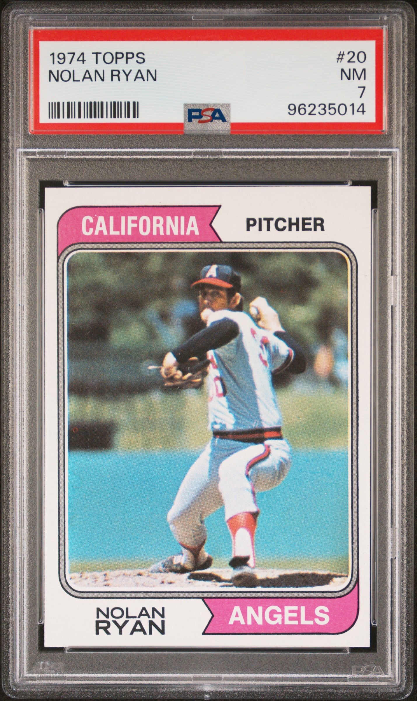Nolan Ryan 1974 Topps #20 PSA 7 Near Mint 5014