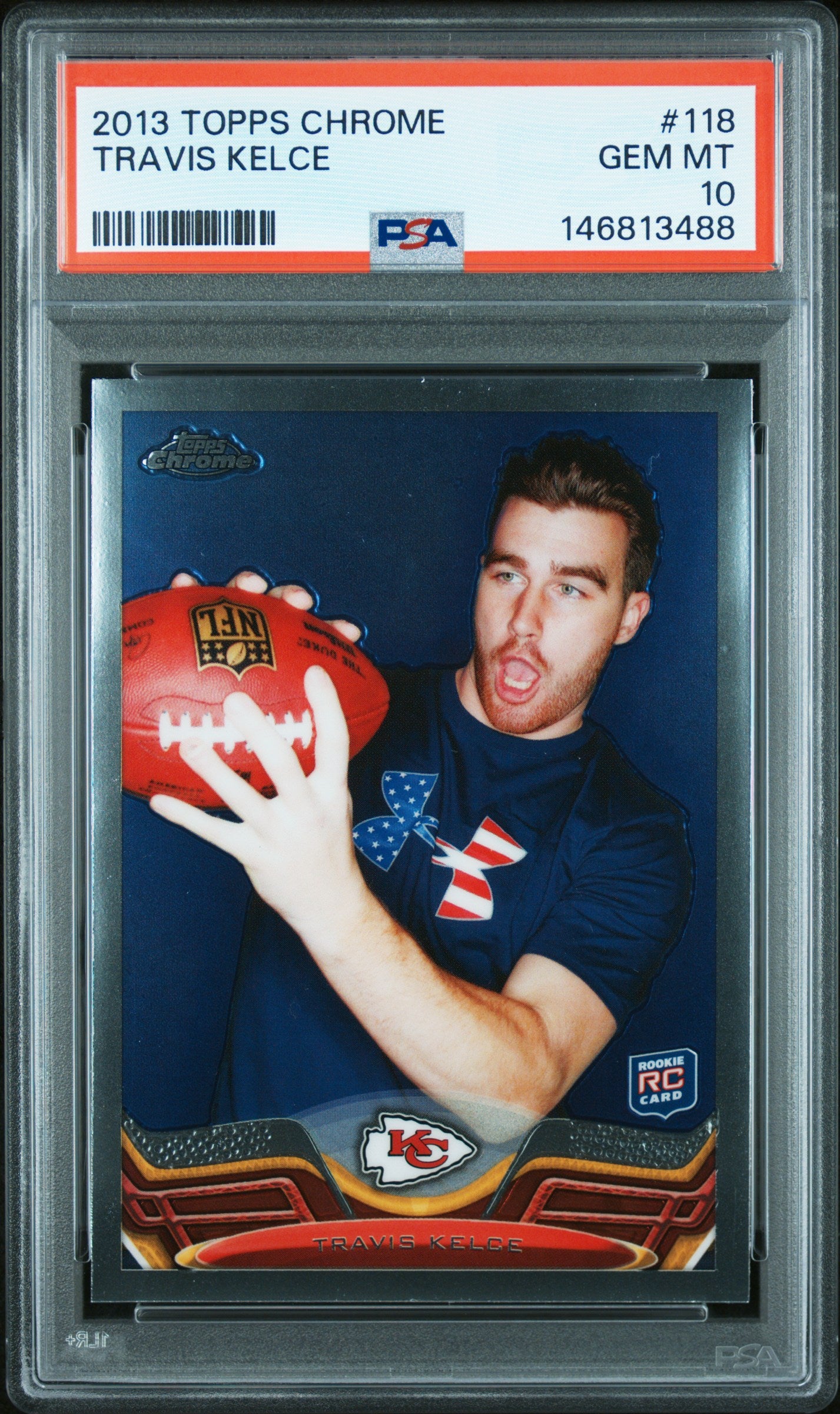 Travis Kelce 2013 Topps Chrome Rookie #118 PSA 10 Gem Mint