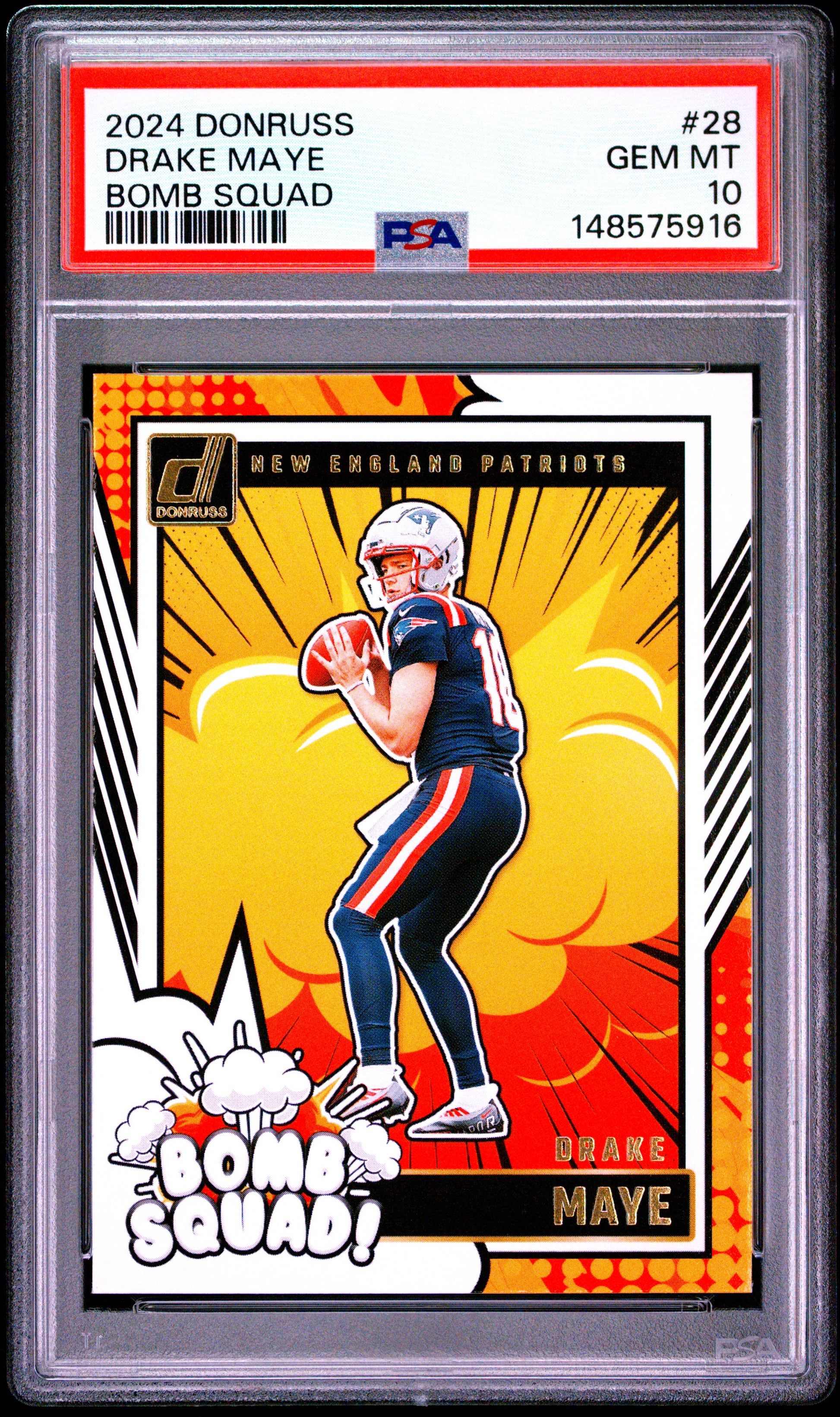 Drake Maye 2024 Donruss Bomb Squad PSA 10 Gem Mint 5916