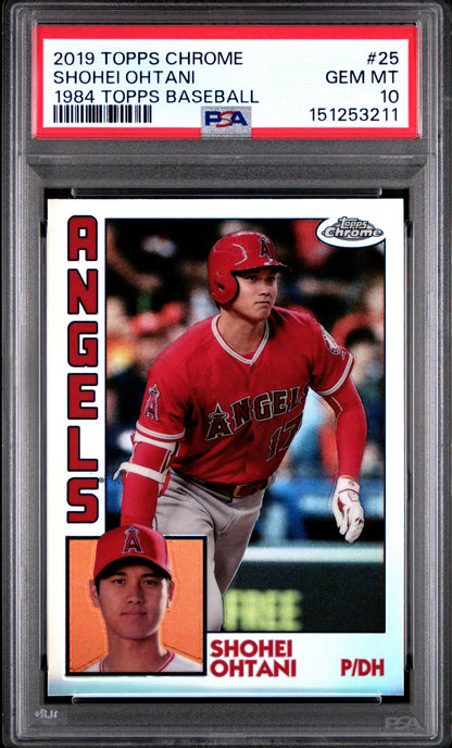 Shohei Ohtani 2019 Topps Chrome 1984 Topps PSA 10 Gem Mint 3211