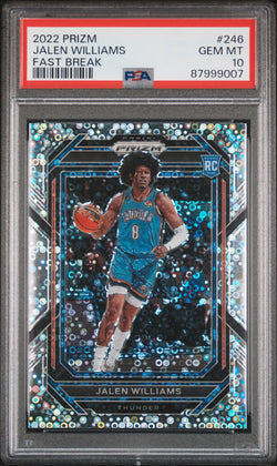 Jalen Williams 2022 Panini Prizm #246 Fast Break PSA 10 Gem Mint