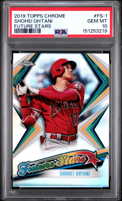 Shohei Ohtani 2019 Topps Chrome Future Stars #FS1 PSA 10 Gem Mint 3219