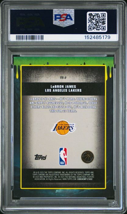 Lebron James 2025 Topps Chrome Tall Tales Black Geometric #7/10 PSA 9 Mint