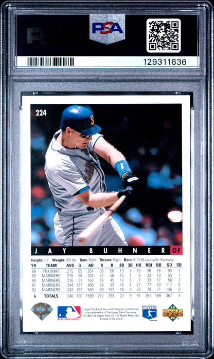 Jay Buhner 1993 Upper Deck #224 Gold Hologram PSA 10 Gem Mint