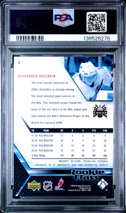 Alex Ovechkin 2005 Upper Deck Rookie Class #2 PSA 10 Gem Mint