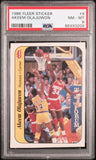 Akeem Olajuwon 1986 Fleer Stickers #9 PSA 8 Nm-Mint