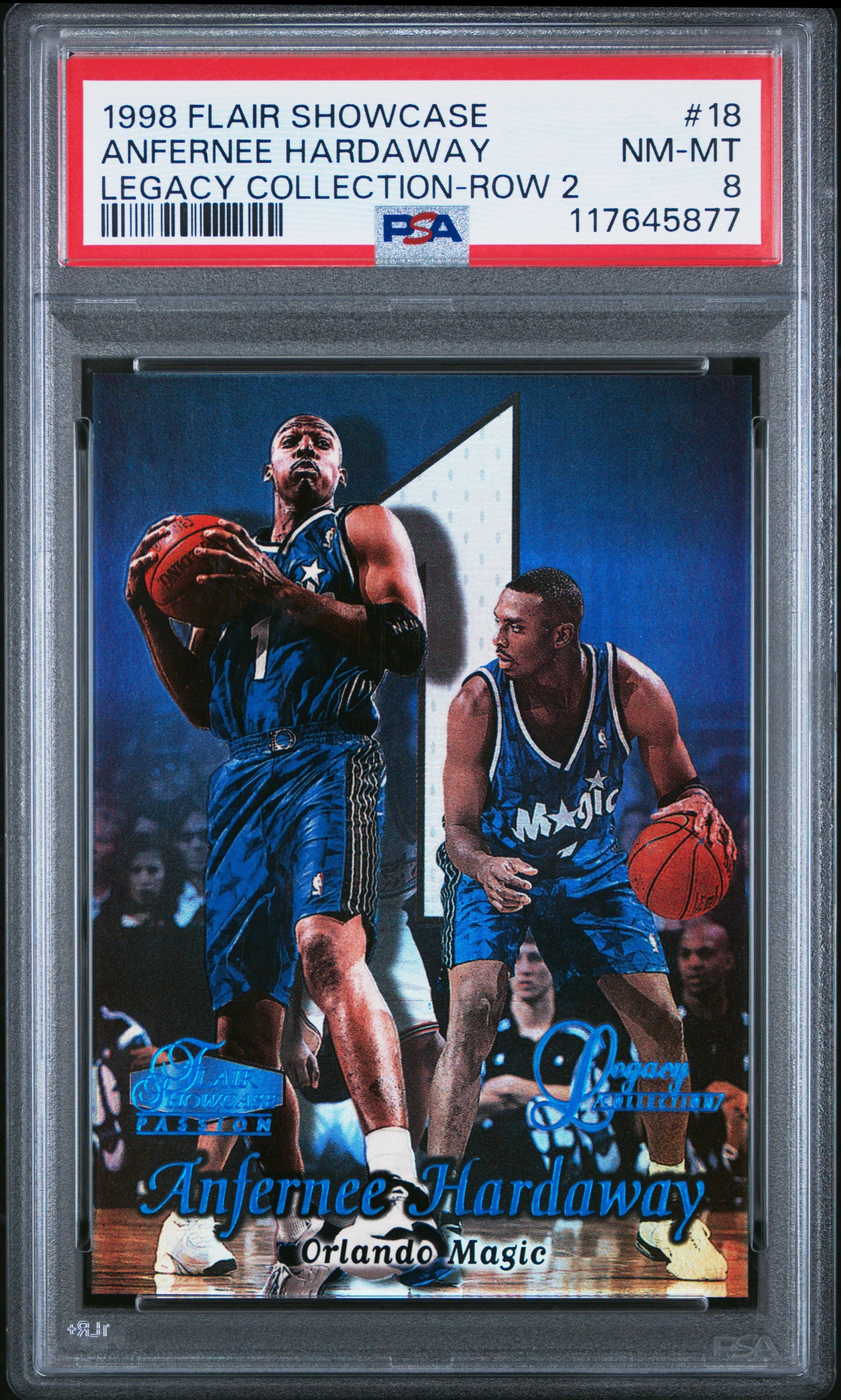Anfernee Hardaway 1998 Flair Showcase #18 Legacy Collection #25/99 PSA 8 Nm-Mint