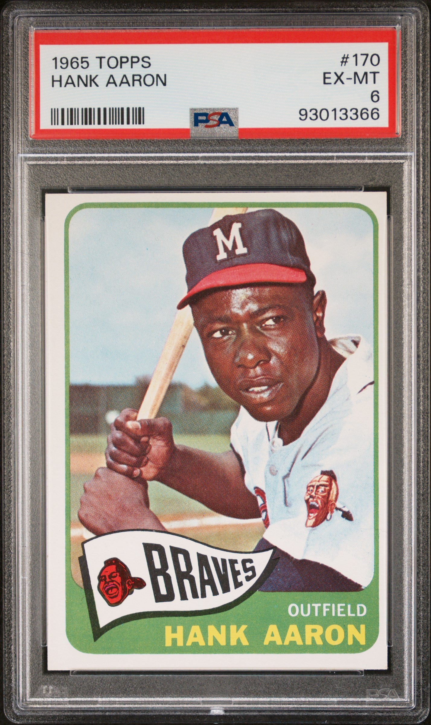 Hank Aaron 1965 Topps #170 PSA 6 Ex-Mint 3366