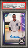 Roderick Arias 2022 Bowman Chrome Prospect Auto Purple Refractor #142/250 PSA 8 Auto10