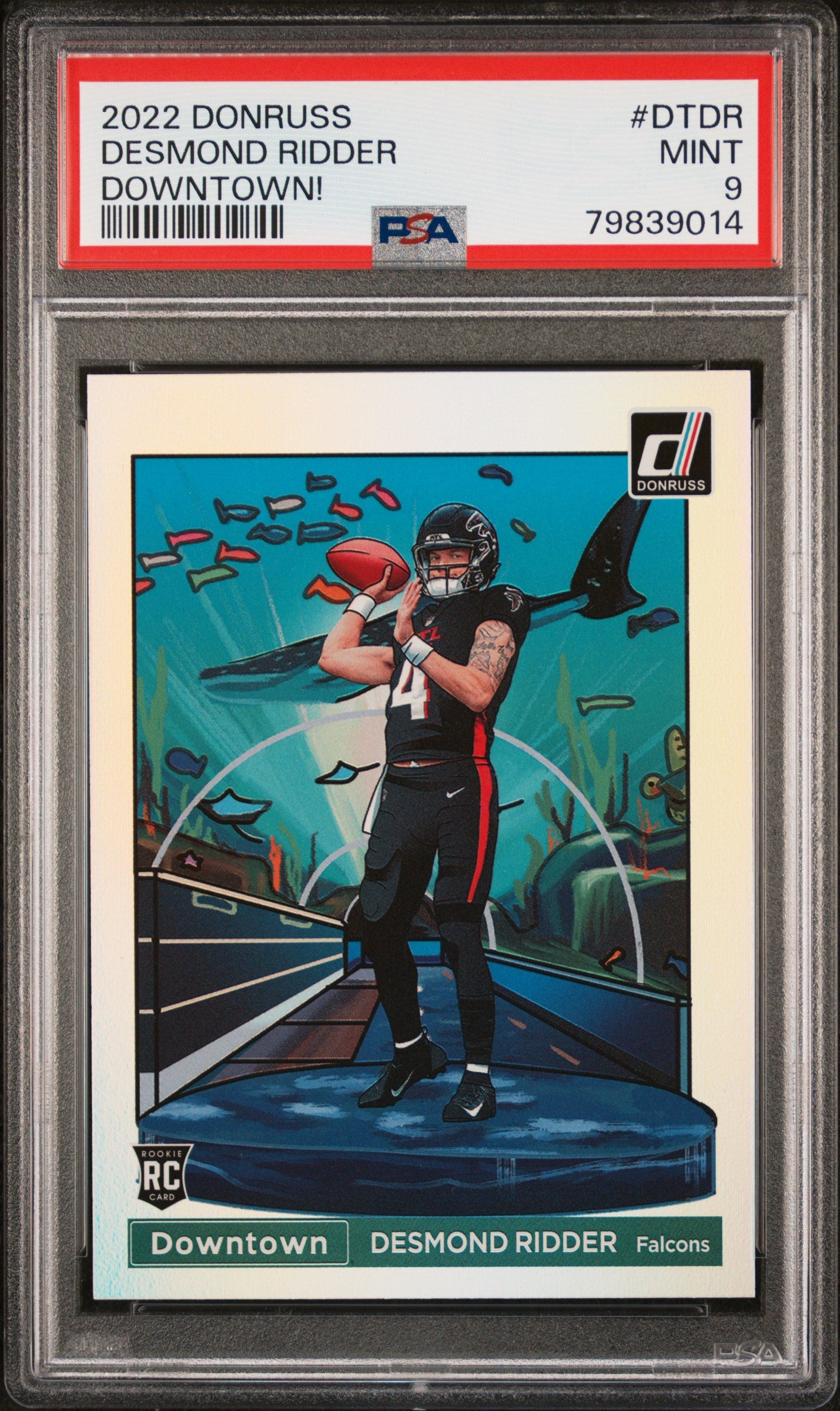 Desmond Ridder 2022 Donruss Downtown PSA 9 Mint