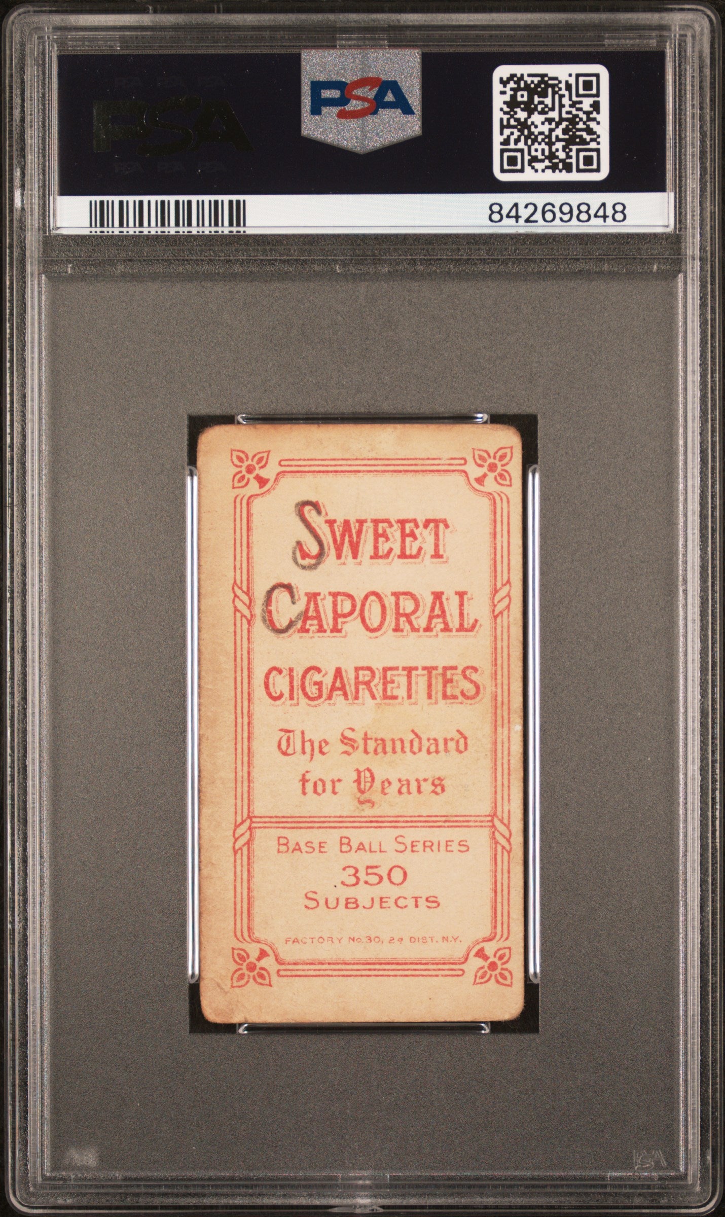 Art Kruger Krueger 1909-11 T206 Sweet Caporal 350/30 PSA 2 Good MK