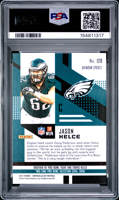 Jason Kelce 2017 Panini Unparalleled Rookie #120 PSA 9 Mint 1317