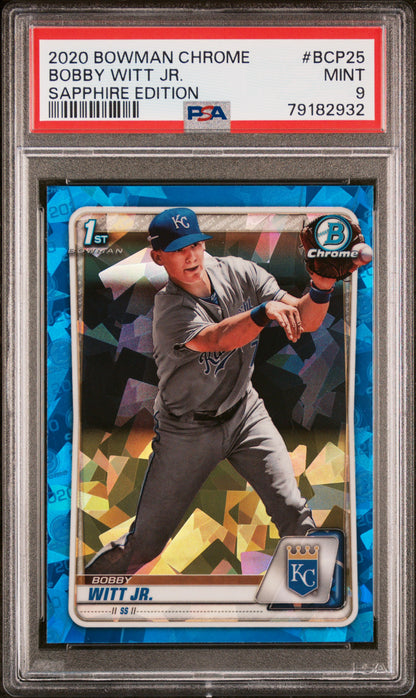 Bobby Witt Jr. 2020 Bowman Chrome Sapphire #BCP25 PSA 9 Mint