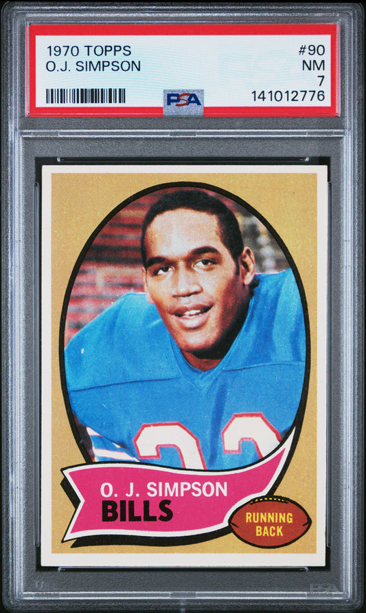 OJ Simpson 1970 Topps Rookie #90 PSA 7 Near Mint
