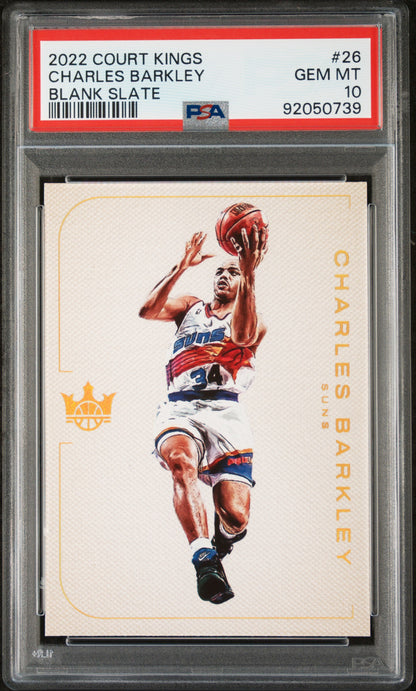Charles Barkley 2022 Panini Court Kings Blank Slate PSA 10 Gem Mint