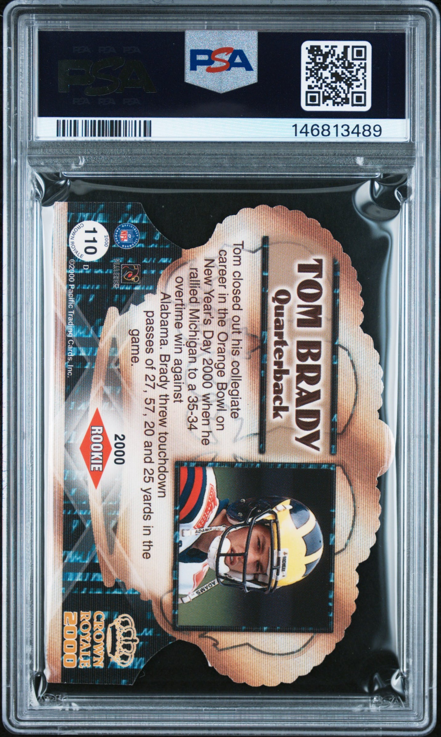 Tom Brady 2000 Pacific Crown Royale Rookie #110 Retail PSA 5 EX