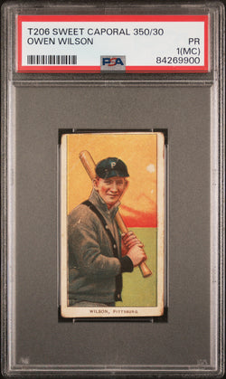 Owen Wilson 1909-11 T206 Sweet Caporal 350/30 PSA 1 Poor MC