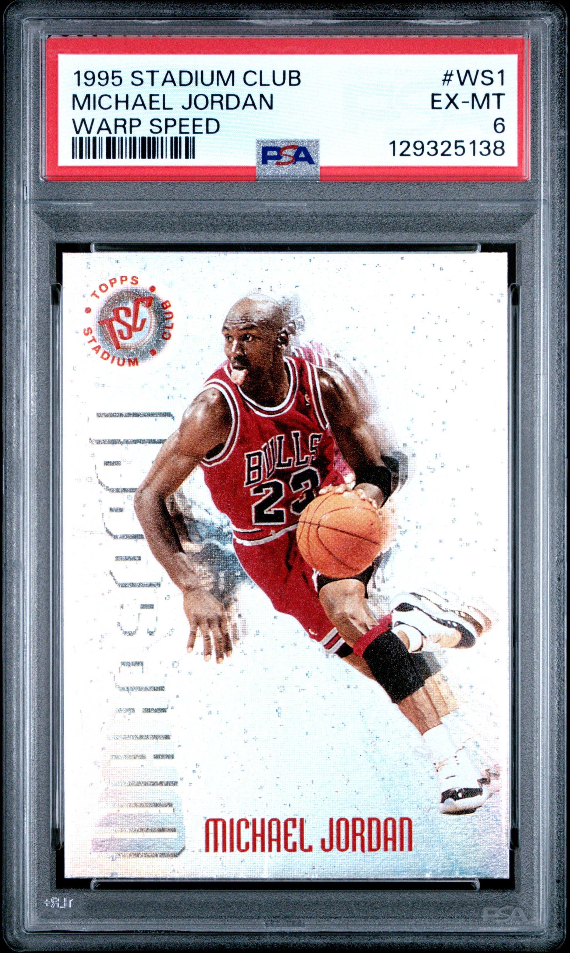 Michael Jordan 1995 Topps Stadium Club Warp Speed PSA 6 Ex-Mint 5138