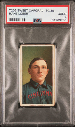 Hans Lobert 1909-11 T206 Sweet Caporal 150/30 PSA 2 Good