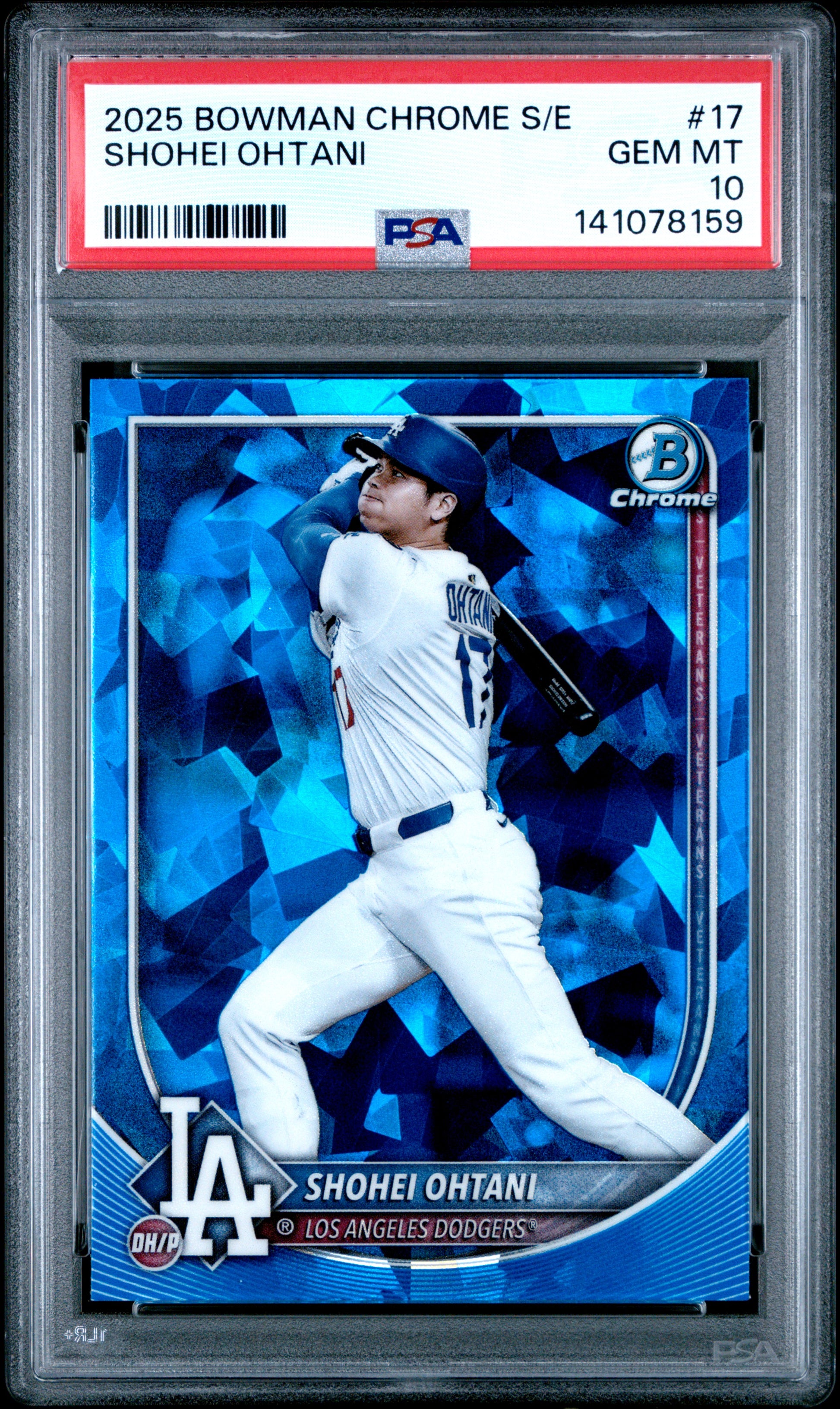 Shohei Ohtani 2025 Bowman Chrome Sapphire #17 PSA 10 Gem Mint 8159