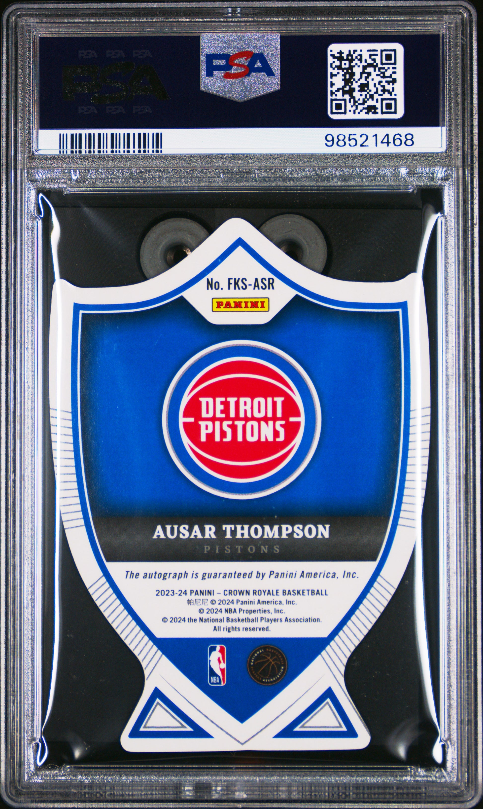 Ausar Thompson 2023 Panini Crown Royale Future Kings FOTL Auto #13/17 PSA 9 Mint