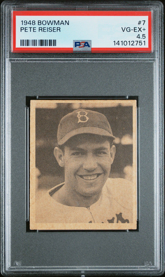 Pete Reiser 1948 Bowman #7 PSA 4.5 VG-EX+