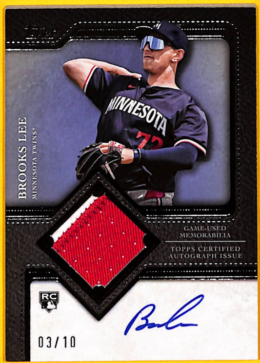 Brooks Lee 2025 Topps Flagship Rookie Patch Autograph #3/10