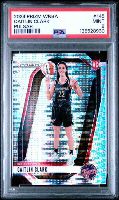 Caitlin Clark 2024 Panini Prizm WNBA Rookie #145 PSA 9 Mint 8930