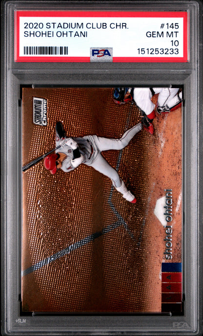 Shohei Ohtani 2020 Topps Stadium Club Chrome #145 PSA 10 Gem Mint