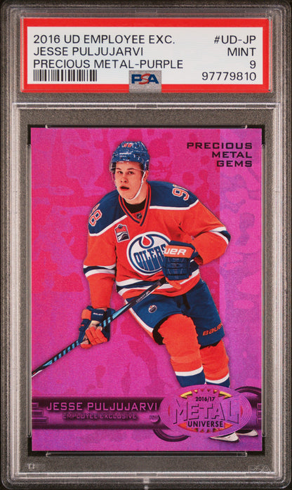 Jesse Puljujarvi 2016 Upper Deck Employee Precious Metal Gems Purple #46/175 PSA 9 Mint