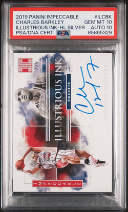 Charles Barkley 2019 Panini Impeccable Illustrious Ink 2/5 PSA 10 Auto 10