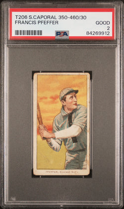 Francis Pfeffer 1909-11 T206 Sweet Caporal 350-460/30 PSA 2 Good