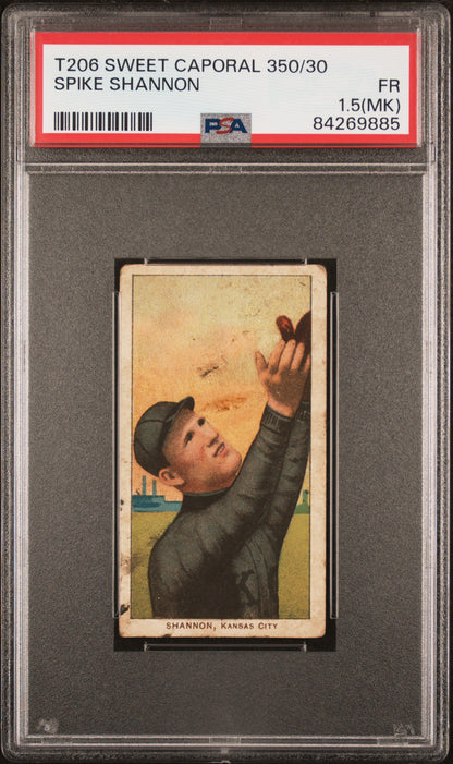 Spike Shannon 1909-11 T206 Sweet Caporal 350/30 PSA 1.5 Fair MK
