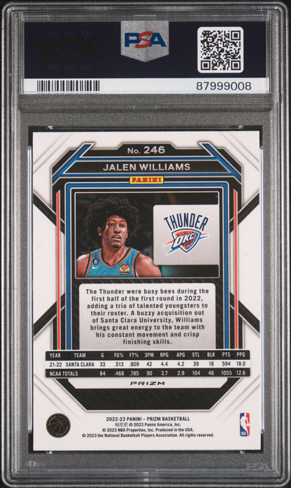 Jalen Williams 2022 Panini Prizm #246 Red Ice PSA 10 Gem Mint