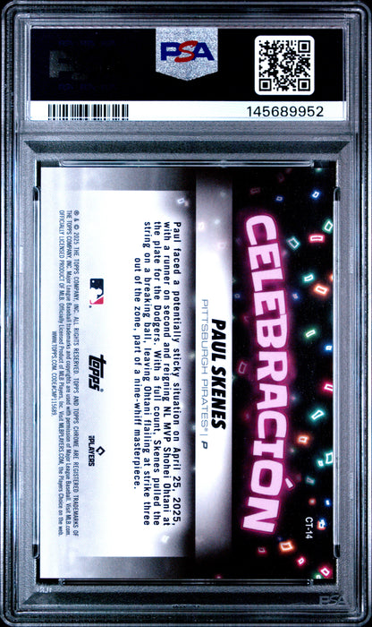 Paul Skenes 2025 Topps Chrome Update Clebracion PSA 9 Mint